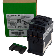 NEW Schneider Electric LC1D18BD TeSys D IEC Contactor 3P 18A 24VDC 1NO 1NC Coil