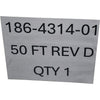 NEW Heavy Duty 186-4314-01 Armored Power Cable Assembly 50 FT Rev D Deutsch
