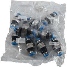 Pack of 10 NEW Festo QSS-4 153157 Push-in Bulkhead Connector Pneumatic Fitting