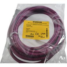 NEW Turck P-WKEV 5.1T-108-5 M12 Female Right Angle Plum 5m Cordset U-48112