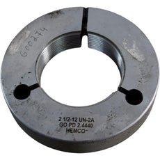 HEMCO 2 1/2-12 UN-2A GO PD 24440 Thread Ring Gage Machinists Inspection Tool