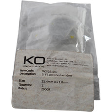 NEW Knight Optical WSI2610-C Silicon FZ Polished Window 25.4mm Dia 1.0mm Thk