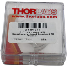 NEW Thorlabs W41010T1 UVFS Nanostructure Broadband AR Window 1in Dia 1mm Thick