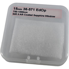 NEW Edmund Optics 36-571 15mm NIR II AR Coated Sapphire Optical Window 750-1550nm