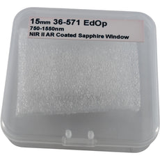 NEW Edmund Optics 36-571 15mm NIR II AR Coated Sapphire Optical Window 750-1550nm