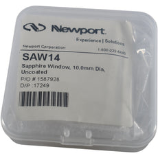 NEW Newport SAW14 10mm Uncoated Sapphire Optical Parallel Window Crystal