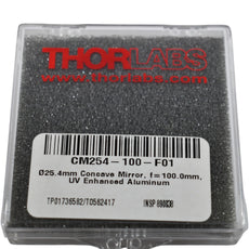 NEW Thorlabs CM254-100-F01 Concave Mirror UV Enhanced Aluminum f 100mm 1 In