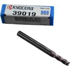 NEW Kyocera SGS 39019 Series 01S 5/32 Square End Mill 4 Flute TiCN Carbide