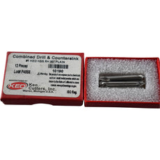 Pack of 9 NEW KEO 10190 No 1 Combined Drill Countersink HSS 90 Degree Plain