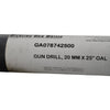 NEW Sterling Gun Drills GA078742500 Single Flute 20mm x 25 OAL Deep Hole Drill