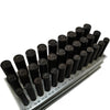 33 Piece Jumbo Transfer Punch Set 1/2 to 1 Inch Machinist Tool Metal Index Stand
