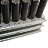 33 Piece Jumbo Transfer Punch Set 1/2 to 1 Inch Machinist Tool Metal Index Stand