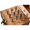 Rotary Burr Set 9-Piece 1/8'' Shank Double Cut Wood Case Assorted