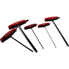 Wiha 334 ComfortGrip Metric Ball End Hex T-Handle Allen Wrench Driver 5-Piece Set