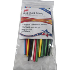 NEW 3M FP-301 Thin Wall Heat Shrink Tubing Pack 1/8 Inch 24-22 AWG 28 Tubes Multi