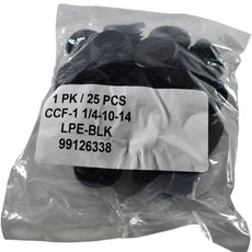 Pack of 23 NEW Caplugs CCF-1 1/4-10-14 Black LDPE Round Tubing Plastic End Cap Plug