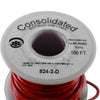 Consolidated 824-2-D 16 AWG Stranded PVC Red Hook Up Wire Spool