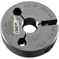 Meyer Gage 1/2-28 UNEF 2A Go Chrome Thread Ring Gage PD .4757