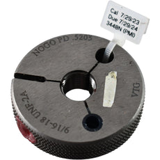 Vermont Gage VTG 9-16-18 UNF-2A NOGO Thread Ring Gage No Go pd .5205