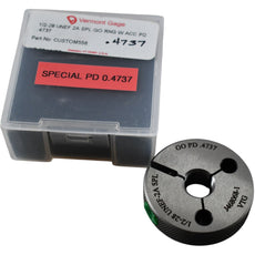Vermont Gage CUSTOM556 Special 1/2-28 UNEF 2A SPL GO Thread Ring Gage 0.4737 PD