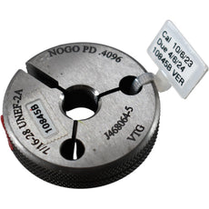 Vermont Gage J468064-5 7/16-28 UNEF 2A NOGO Thread Ring Gage 0.4096 PD