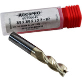 NEW Accupro 65250045 Carbide Square End Mill 3/8 3 Flute ZrN Coating Aluminum