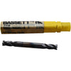 NEW Bassett 01698 MDES TiCN 4 Flute Carbide Double End Square End Mill 1/4