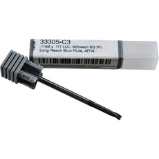 NEW Harvey Tool 33305-C3 3 Flute Carbide Long Reach Miniature Square End Mill 3mm