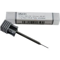 NEW Harvey Tool 35431 3 Flute Carbide Long Reach Miniature Square End Mill 1/32''