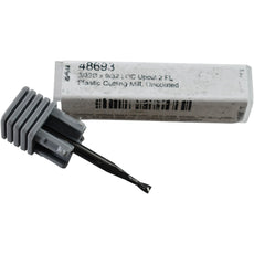 NEW Harvey Tool 48693 2 Flute Carbide Slow Helix Square End Mill for Plastic 3/32''