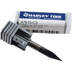 NEW Harvey Tool 47615-C3 2 Flute Carbide Pointed Chamfer Cutter 1/4'' AlTiN 30�