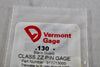 NEW Vermont Gage 911213000 Class ZZ Black Guard 0.130 Inch Minus Pin Gage