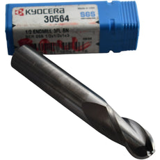 NEW Kyocera SGS 30564 Series 05B 1/2 3 Flute Ball Nose Solid Carbide End Mill