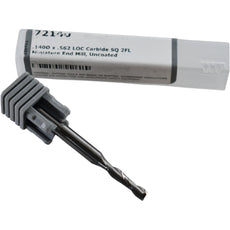 NEW Harvey Tool 72140 Miniature End Mill 2 Flute Square Uncoated Carbide 0.1400