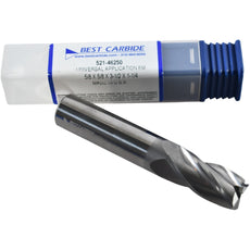 NEW Best Carbide 521-46250 Universal Square End Mill 5/8 Dia 1-1/4 LOC 4 Flute
