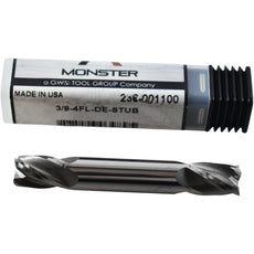 NEW Monster Tool 236-001100 Square End Mill 3/8 Dia 9/16 LOC 4 Flute Carbide