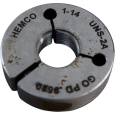 HEMCO 1-14 UNS-2A GO Thread Ring Gauge PD .9620 Inspection Tool