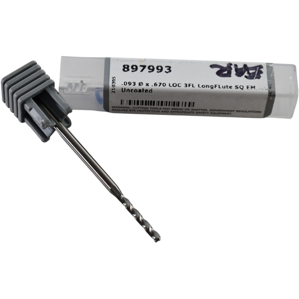 NEW Harvey Tool 897993 Carbide End Mill - .093'' Dia. - 3 Flute - 1/8'' Shank
