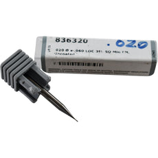 NEW Harvey Tool 836320 Carbide End Mill - .0200'' Dia. - 3 Flute - 1/8'' Shank