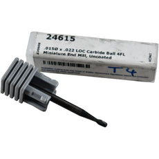 NEW Harvey Tool 24615 Miniature Carbide Ball End Mill 4FL .0150 DIA .022 LOC