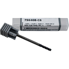 NEW Harvey Tool 796408-C6 Corner Radius End Mill 4FL .1250 DIA .500 LOC AlTiN