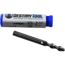 NEW Destiny Tool V21210 Viper Square End Mill 2FL 3/16'' DIA 5/8'' LOC Uncoated