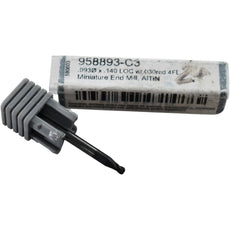 NEW Harvey Tool 958893-C3 Corner Radius End Mill 4FL .0930 DIA .140 LOC AlTiN