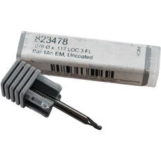 NEW Harvey Tool 823478 Miniature Ball End Mill 3FL .0780'' DIA .117'' LOC Uncoated