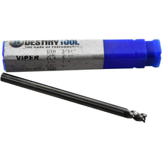 NEW Destiny Tool Viper 3-Flute Corner Radius End Mill 3/16'' DIA 1/4'' LOC 3'' OAL Carbide