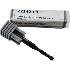 NEW Harvey Tool 72140-C3 Miniature Square End Mill 2FL .1406 DIA .562 LOC AlTiN