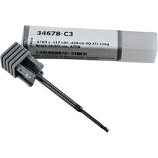 NEW Harvey Tool 34678-C3 Long Reach Square End Mill 3FL .0780'' DIA .117'' LOC AlTiN