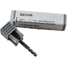 NEW Harvey Tool 50108 Variable Helix Corner Radius End Mill 3FL 1/8'' DIA .375 LOC Uncoated