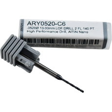 NEW Harvey Tool ARY0520-C6 High Performance Drill 2FL #55 .0520'' 13mm LOF AlTiN Nano
