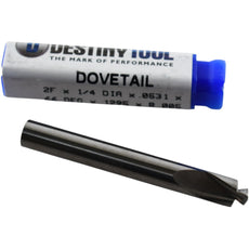 NEW Destiny Tool BEN16DT1295 Solid Carbide 66� Dovetail End Mill 2FL 1/4'' DIA 2'' OAL